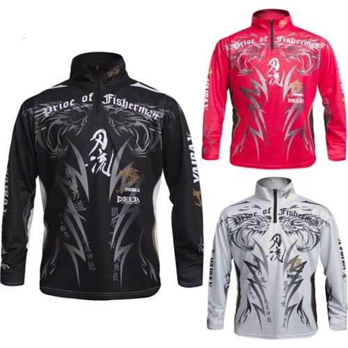 2019 Man Summer Outdoor Fishing Jersey Jacket Fishing Shirt Zipper Clothes Sunscreen Breathable Men Quick Dry Fishing Shirts