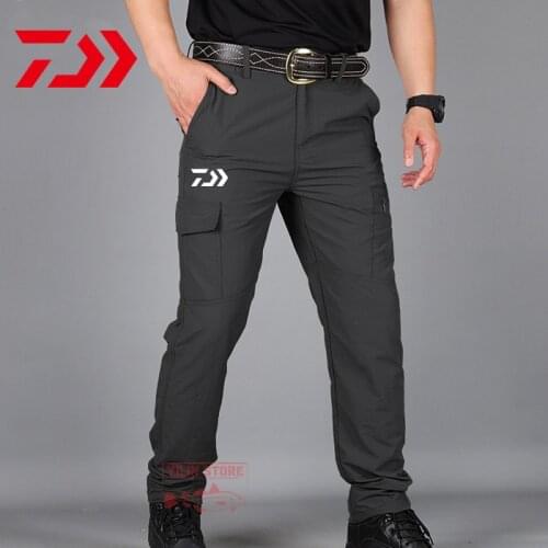 Daiwa Fishing Clothes Men Thin Breathable Quick Dry Outdoor Camping, Mountain Climbing Fishing Trousers Waterproof Fishing Pants