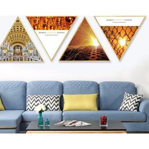 Modern decoration painting cuadros decoracion dormitorio painting by numbers paint by numbers on canvas triangular framed