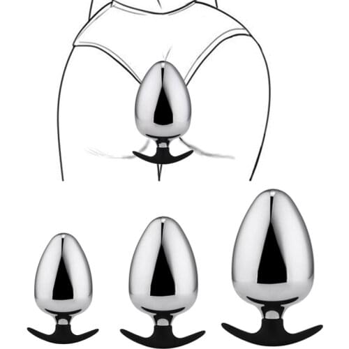 New Dia 60/70/80mm Large Metal Butt Plug Prostata Massager Sex Product For Couples Anus Expansion Dilator Big Anal Beads Ball 18