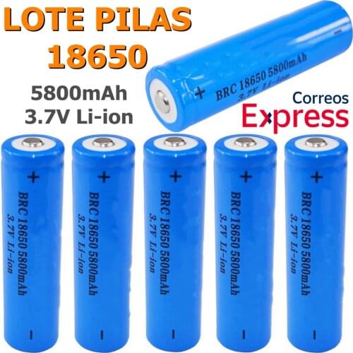 Lot rechargeable battery cell 18650 5800mAh 3.7V POWERBANK Battery BANK BATERIA lithium-ION tipped with TETON COLOR red