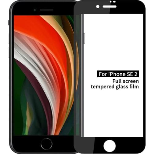 Full cover For iPhone SE 2 Glass tempered film For iPhone SE 2 2020 color screen protector For iPhone SE 2 tempered Glass Film