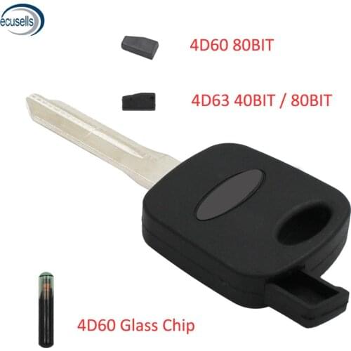 SALE ! Replacement Remote Key Shell for For-Ford-Mondeo Focus Fiesta Key Case Fob with 4D60 /4D63 Chip 80bits 40bits