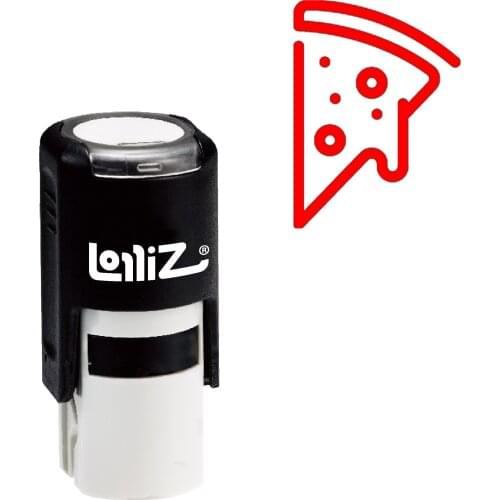 LolliZ Pizza Self-Inking Rubber Stamp - Modern Symbol Series