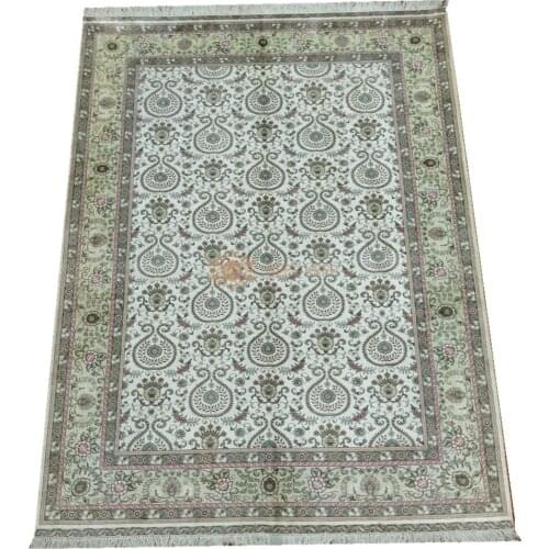 Seeykeep™ 5.5x8ft Rectangle Pure Silk Handknotted Oriental Rug-SK3036128