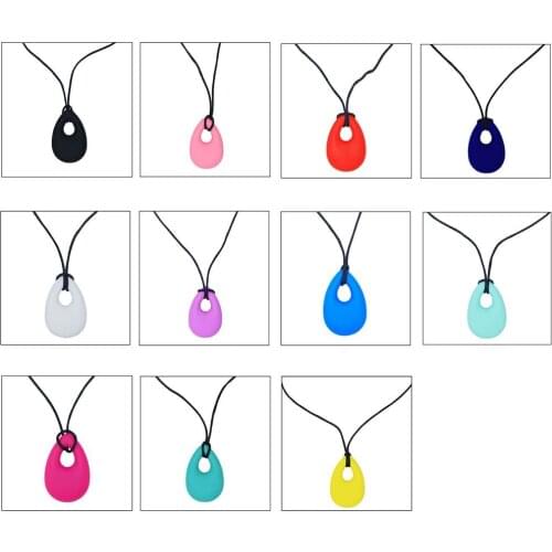 Silicone Chewing Necklace Teether Toys ADHD SPD Autism & Oral Motor Special Needs Children Massage Dots Textured Chewy Stick