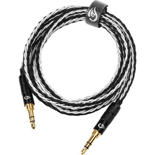 3.5 mm Jack Stereo Aux Cable 3.5mm Male to Male Audio Cable Gold Plated Copper Silver Plated Wire 0.5M 1.2M HIFI Speaker Line
