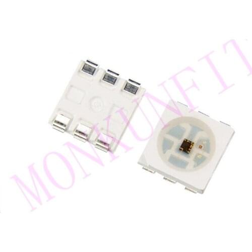 NEW 5000pcs DC5V APA107 LED Chip 5050 SMD RGB APA102 Chip 6pins SMD 5050 RGB built-in APA107 IC(APA102 update) 0.2W 60mA SOP-6