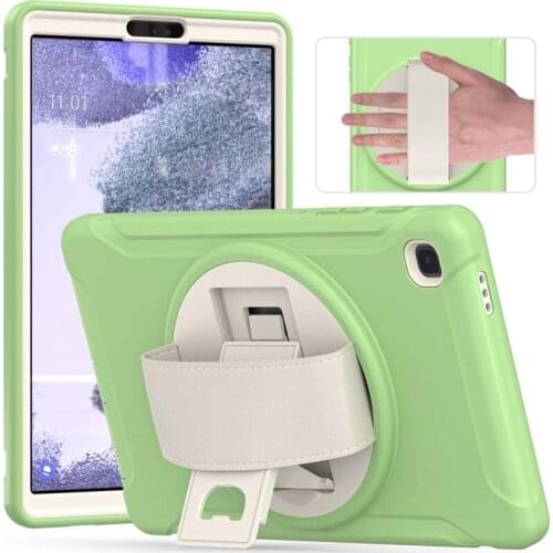 Shockproof Case for Samsung Galaxy Tab A7 Lite 8.7 inch 2021 SM-T220 SM-T225 Stand Cover with Hand Strap 3-Layer Hybrid Protecti