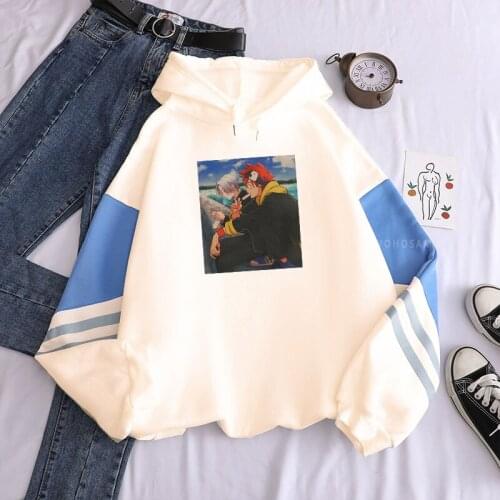 Fashion Anime SK8 The Infinity Funny Poster Patchwork Hoodies Women Harajuku Cartoon Skateboard Long Sleeve Oversized Sweatshirt