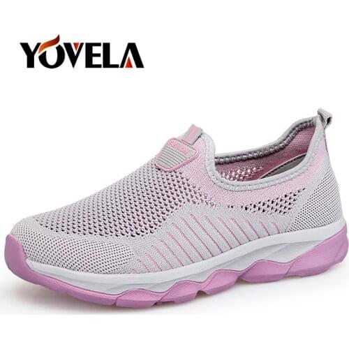 Women Casual Sneakers Outdoor Breathable Loafers Summer Flat Shoes Woman Slip on Casual Shoes High Quality Soft Women Walk Shoes
