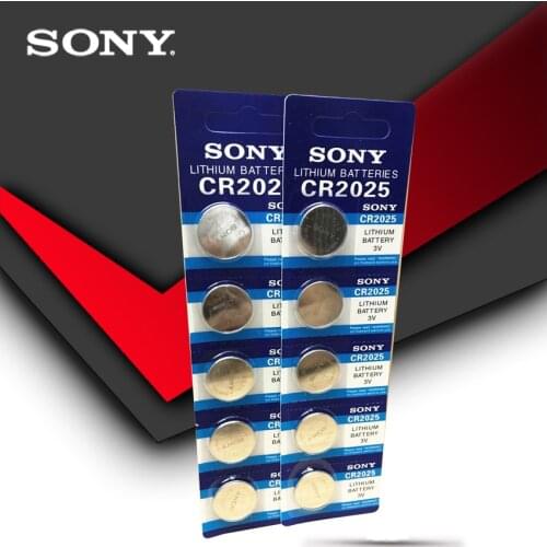 10PCS/LOT SONY Original cr2025 Button Cell Batteries cr2025 3V Lithium Coin Battery For Watch Calculator Weight Scale