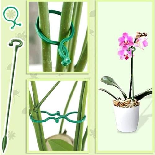 15Pack Plant Support Frame Single Stem Plant Support Ring Hoop Plant Potted Flower Shape Support Rod For Potted Plants Vine Rose