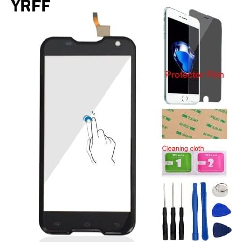5.0'' Front Glass Touch Screen Digitizer Panel Glass Lens Sensor For BlackView BV5000 BV 5000 Tools + Protector Film Adhesive