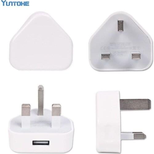 Travel Wall Charger Adapter UK Plug Output Really 5V 1A For iphone 4S 5 5S 6 7 8 Plus White For Phone 300pcs/lot