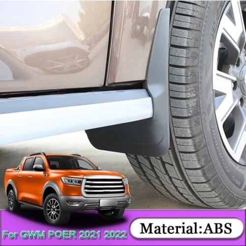 For Great Wall GWM POER 2021 2022 Car Styling ABS Car Mud Flaps Splash Guard Mudguard Mudflaps Fender External Cover Accessories