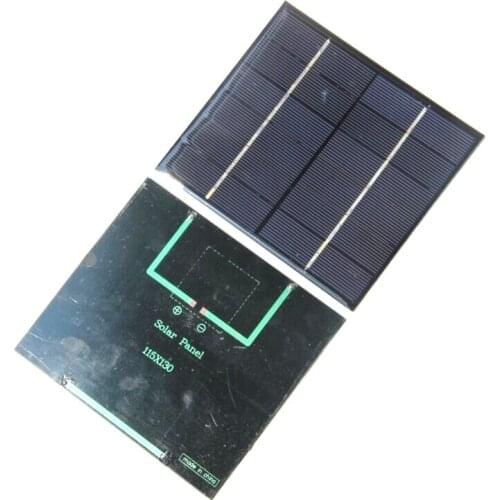 BUHESHUI 2.5W 6V Mini Solar Cell Polycrystalline Solar Panel DIY Solar Power Battery Charger System Study 115*130*3MM 10pcs/lot