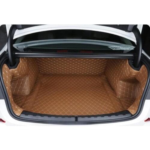 For BMW 3 Series G20 G28 2019 2020 2021+ Full Rear Trunk Tray Liner Cargo Mat Floor Protector foot pad mats Embroidery Leather