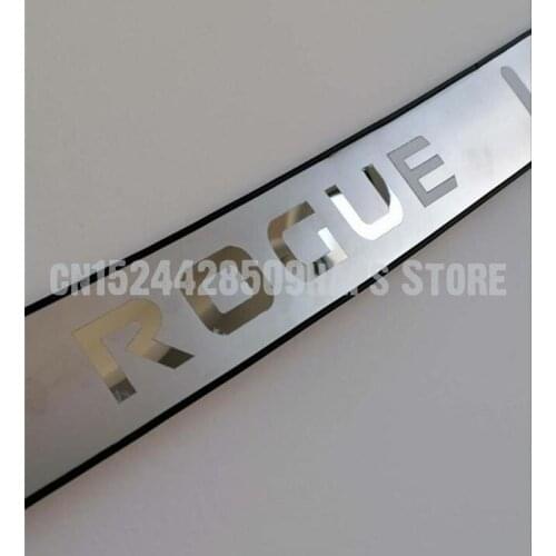 For Nissan Rogue t32 2014-2019 Car styling Stainless Steel Rear Bumper Protector Sill Trunk Tread Plate Trim