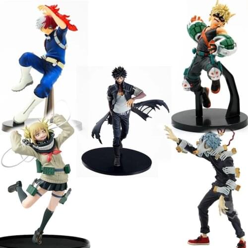 19cm Anime My Hero Academia Todoroki Shoto Bakugou Katsuki Midoriya Izuku Deku PVC Action Figure Collection Model Toys Gifts