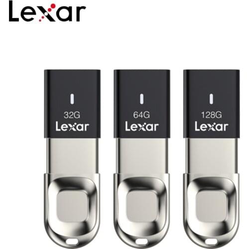 Lexar 10 fingerprint IDs USB 3.0 F35 Flash Drive up to 150MB/s 32GB 64GB USB Stick Pen drive Black 128GB Memory Stick Pendrive