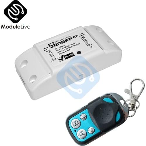 Itead Sonoff RF WiFi Smart Switch 433Mhz RF Receiver Intelligent Wireless Remote Control For Smart Home Wifi Switch 10A 2200W