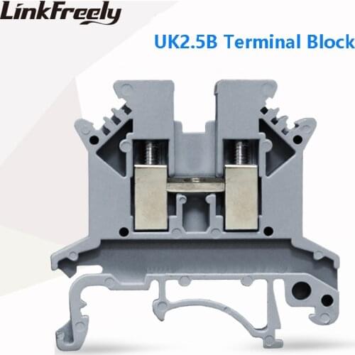 UK2.5B 100pcs Electrical Wire Screw Terminal Connector UK1.5 UK2.5 UK3N UK5N UK6N UK10N UK16N -240N Fast Splice Crimp Terminal