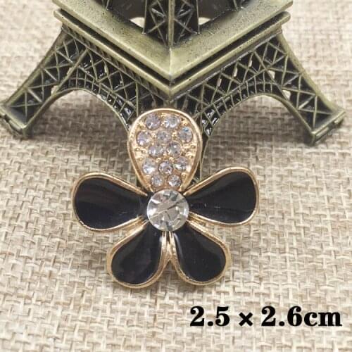Beauty DIY Rhinestone enamel Button Hand Stick Flower Wholesale Bow Mobile Jewelry Accessories