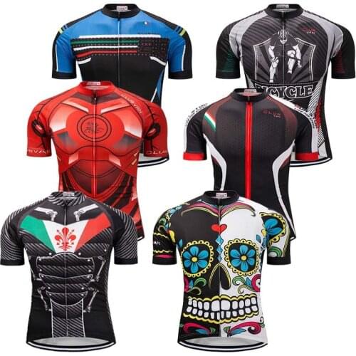 Mens Sport Cycling Jersey 2021 Summer Lycra Road Bike Clothing Short Sleeve Maillot MTB Blouses Male Bicycle Clothes T Shirt