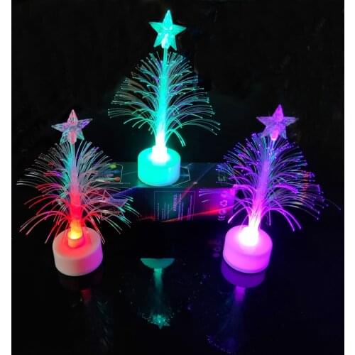 2019 New Creative Colorful Glowing Christmas Tree Christmas Glow Ingy Toy Led Flash Fiber Tree