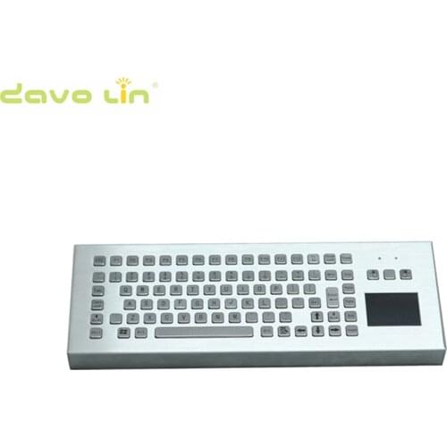 Wholesale Stainless Steel Vandalproof Waterproof PC Desktop Touchpad For Mechanical Machine Metal Keyboard