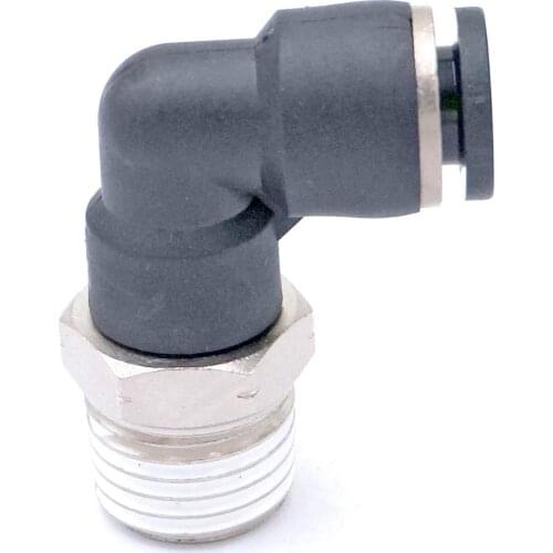 Pneumatic Male Elbow Connector Tube OD 1/4" X NPT 1/4" Push In Fitting