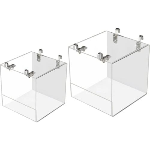 Hanging Bird Bath Cube Bird Bathtub Bath Shower Box Bowl Cage Accessory for Little Bird Canary Budgerigar Parrots Creste GXMA