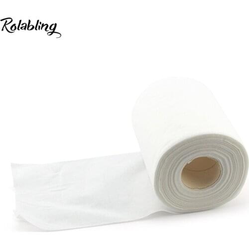 Rolabling 900pcs/roll Lint Free Wipes Nail Polish Acrylic Gel Remover Paper Cotton Pads Soak Nail Art Cleaning Manicure Tool