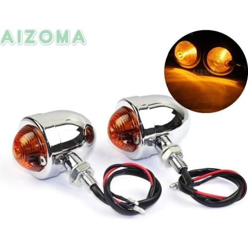 Sliver Custom Motorcycle Bullet Turn Signal Blinker 12v 10w Amber Flashing Indicator Universal 10mm For Kawasaki Yamaha Harley