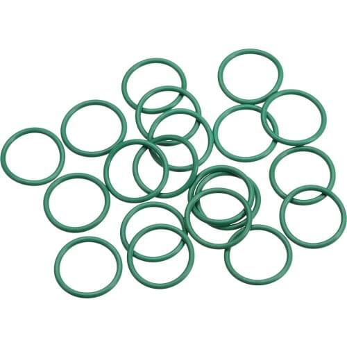 Uxcell 20Pcs Fluorine Rubber O Rings 17mm OD 14mm Inner Diameter 1.5mm Width Seal Gasket Green Prevent leaks in hydraulic