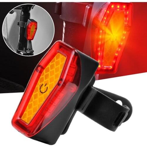New USB Charging Bike Tail Light Waterproof Bright LED Bicycle Rear Light Practical Cycling Accessories N66