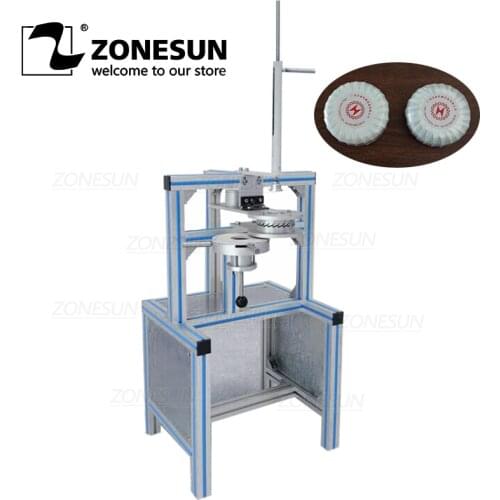 ZONESUN Manual Round Sphere Hotel Soap Pleated Wrapping Machine ZS-PK940 Toilet Block Pleating Packaging Machine