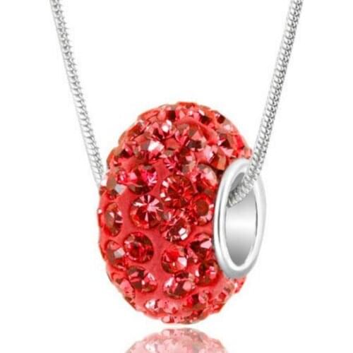 10pcs/lot 10*14mm Mix multicolor white silver plated Rhinestone chain Big Hole european beads crystal Crystal necklace p43323