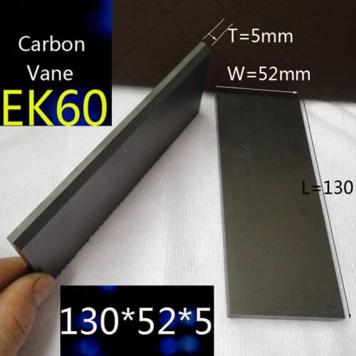 130x52x5mm EK60 Carbon blade graphite vane for Rietschle Vacuum Pumps DTA 80 ,KTA 80/1, KTA 80/2 , KTA 80/3 , KTA 80/4