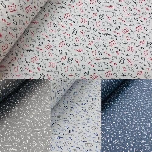 170cm eninde müzik notası poplin kumaş
