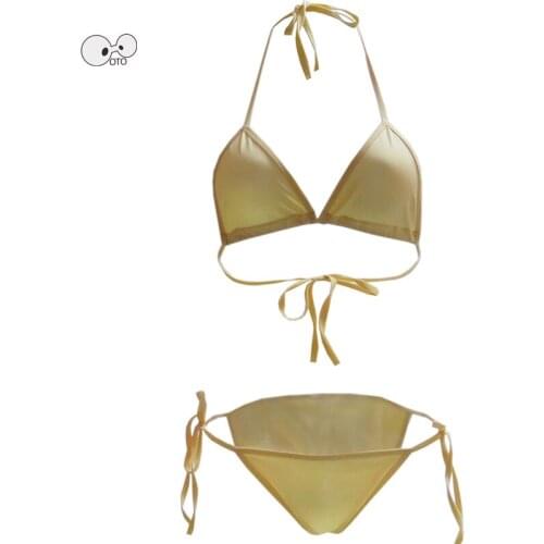 2020 Summer Women Micro Bikini Set Brazilian Sexy Triangle Swimsuit Hot Strapes Halter Beachwear Bathing Suit Swimwear Biquini