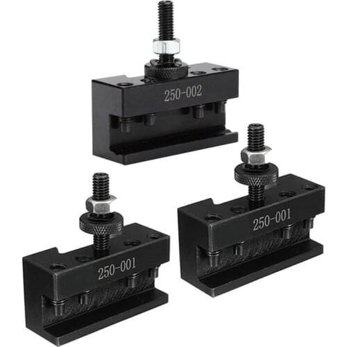 3 Pcs Quick Tool Change Holder Turning Facing Lathe Parting Blade, 2 Pcs 250-001 & 1 Pcs 250-002