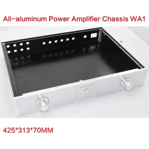 425*313*70MM All-aluminum Power Amplifier Chassis WA1 DIY Tube Amplifier Preamp Case Audio Shell Power Supply Box Multi-purpose