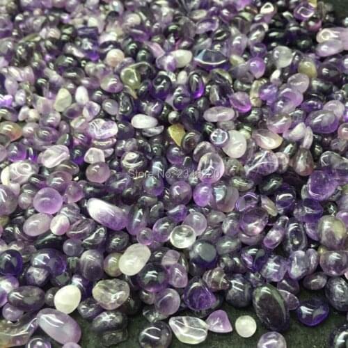 5-8mm 1000g Natural Amethyst Tumbled Stone Magnet Gravel Beads Chakra Healing Reiki Fengshui Decoration