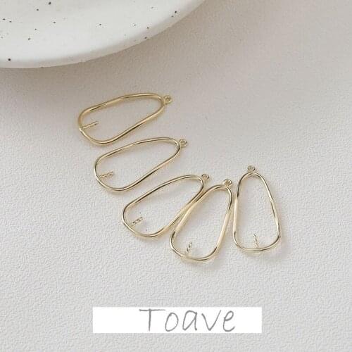 Color-preserving gold plating long water drop trapezoidal sticky pearl pendant earrings necklace pendant accessories