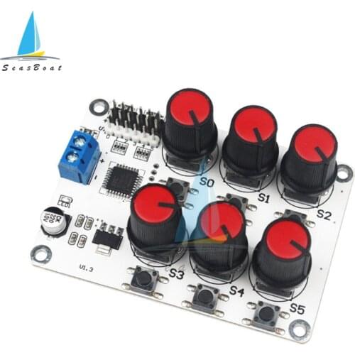 DC 5-8.4V 6 Channel Rotary Knob Servo Driver Controller Control Board Digital Servo Tester Overcurrent Protection For Arduino
