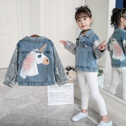 2020 Kids Clothes New Denim Jacket for Girls Toddler Children Spring & Autumn Outerwear Fashion Outfits Girls Jackets