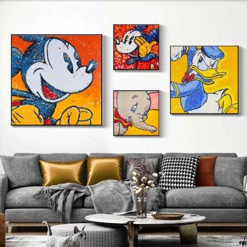 Diy 5d Diamond Painting Disney Anime Mickey Donald Duck Cuadros Cross Stitch Kits Diamond Embroidery Full Home Decor Art