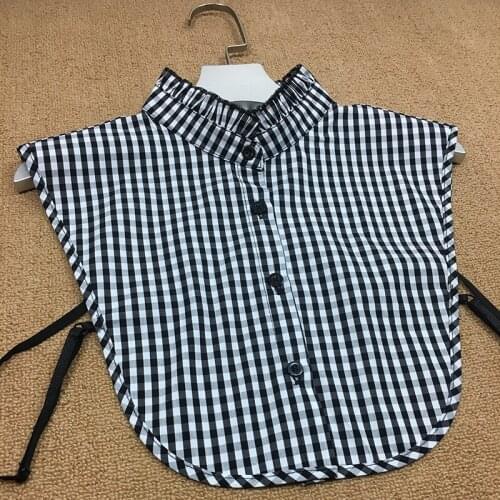 Korean accessories blouse fashion wild leopard blouse accessories Round neck monochrome decoration brick blouse fake Collar